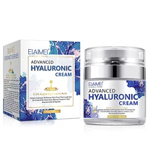 Advanced Hyaluronic Acid Cream Face Moisturizer, Deeply Hydration for Dry Skin, Effectively Reduce Spots Dark Circles, Improves Skin Tone Moisturizing Cream, For All Skin Types, 1.7oz