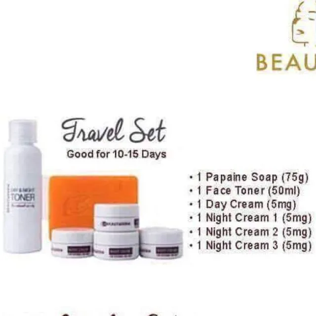 Beautederm Travel Set ( small ) - 50 ML toner , 5 grams cream