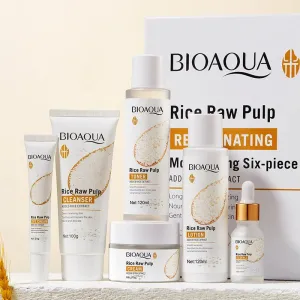 BIOAOUA Original Milk Series Protoplasm Serum Cream Hydrating Moisturizing Cleanser Toner Anti Age Face Care 6 pcs Set