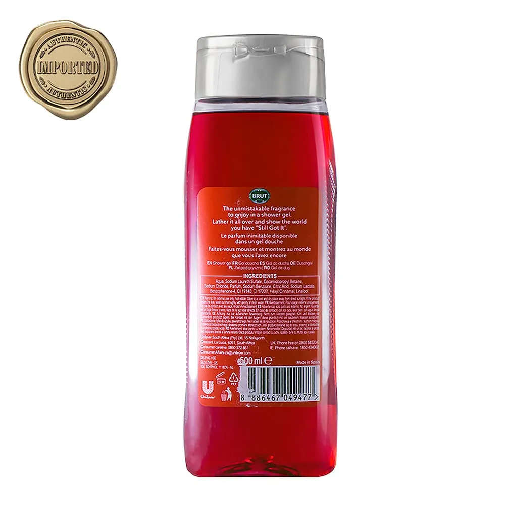 Brut Attraction Totale All In One Hair And Body Shower Gel 500ml