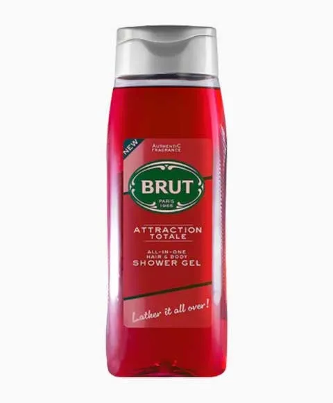 Brut Attraction Totale All In One Hair And Body Shower Gel 500ml