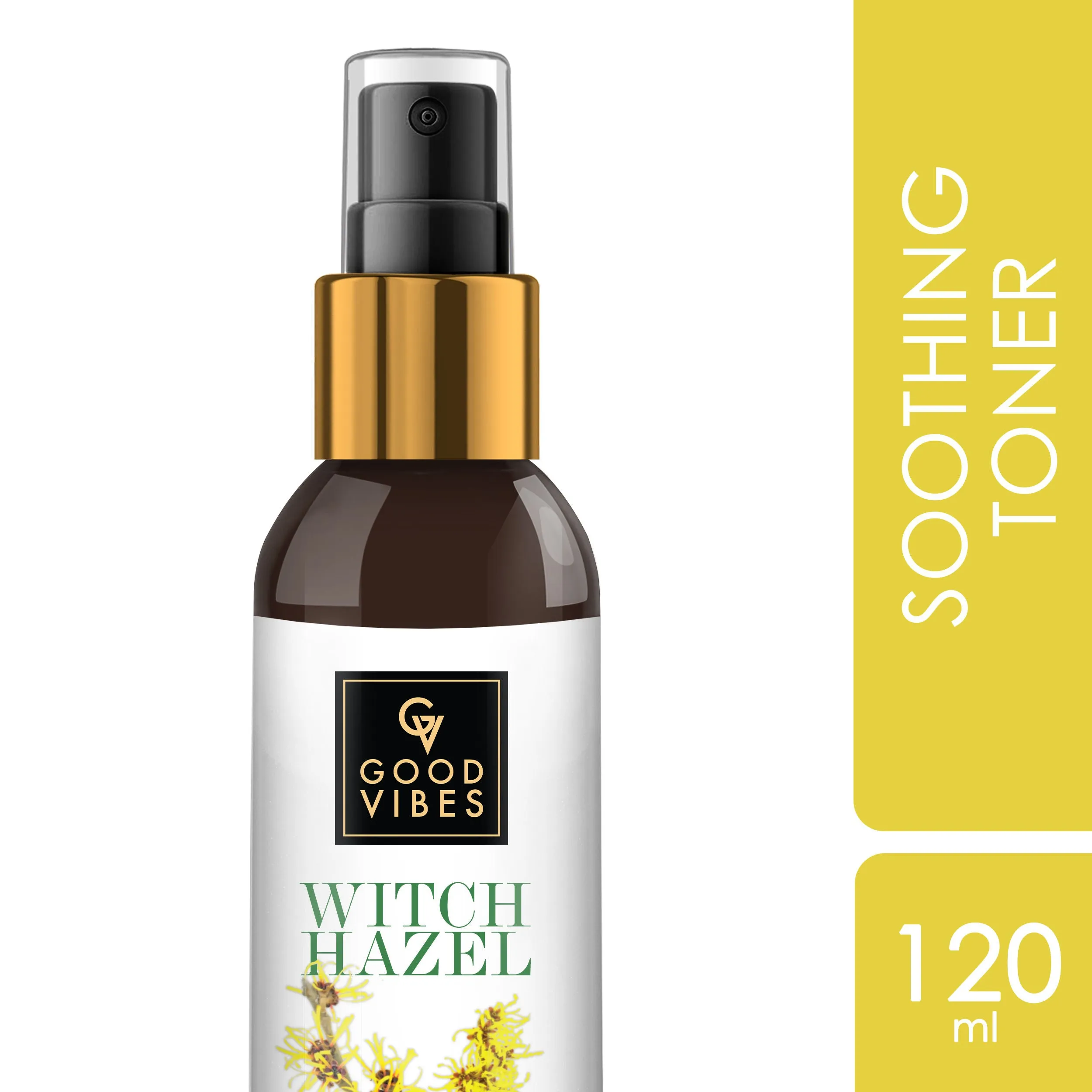 Good Vibes Witch Hazel Soothing Toner | Hydrating, Soothing | No Parabens, No Alcohol, No Sulphates, No Mineral Oil, No Animal Testing (120 ml)