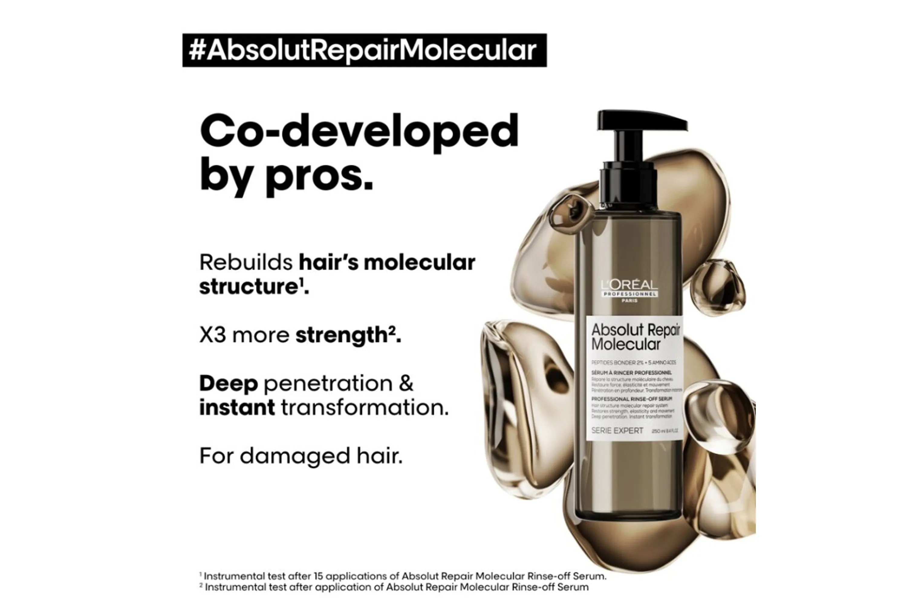 L'Oréal Professionnel Serie Expert Absolut Repair Molecular Shampoo, Mask & Serum Trio