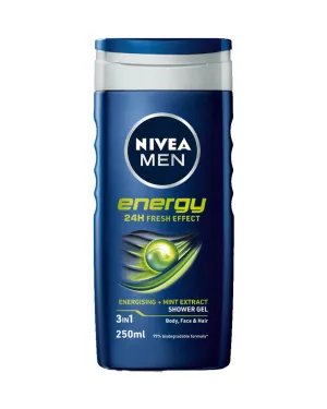 NIVEA MEN SHOWER GEL ENERGY FRESH EFFECT 3IN1 250 ML