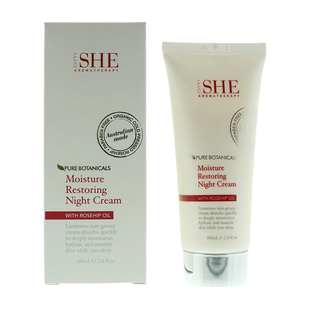 Om She Pure Botanicals Moisture Restoring With Organic Rosehip Oil Night Cream 60ml